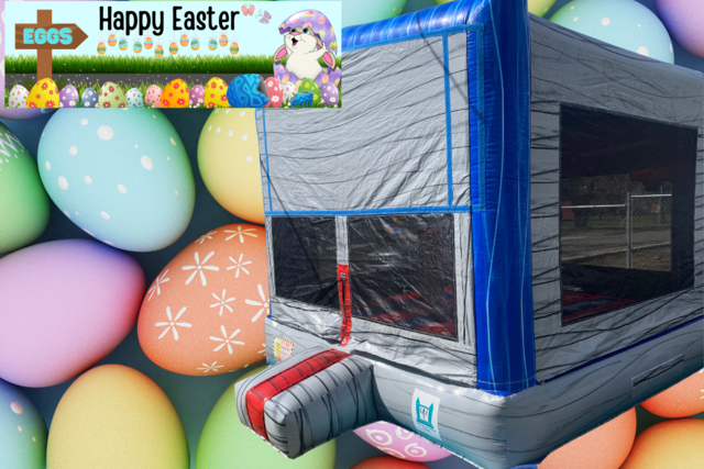Happy Easter Bounce House CHB003-13x13