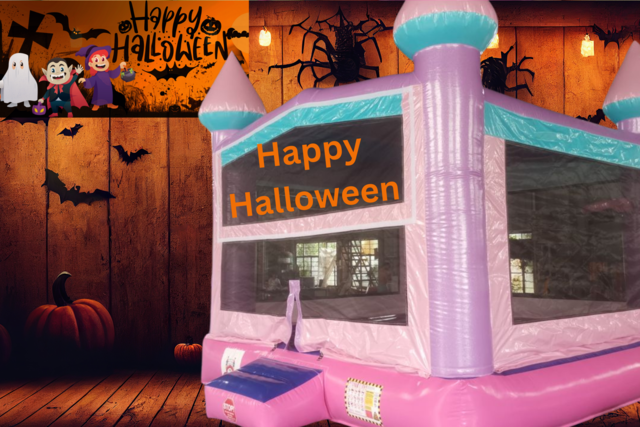 Happy Halloween Bounce House CHB989L-pink
