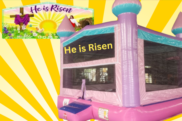 He is Risen Bounce House CHB989L-pink