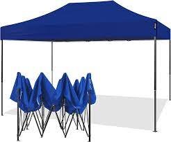 10 FT. X 15 FT. Blue PARTY TENT CANOPY 4 SIDEWALL AND 2 DOORS 