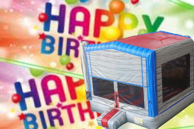 Happy Birthday Bounce House CHB003-13x13