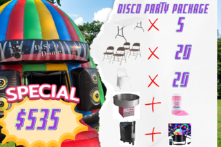 Disco Party Package #1 with Cotton Candy Machine