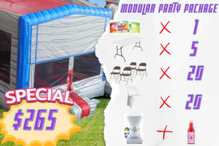 Themed Birthday Bounce House Package #3 with Snow Cone Machine