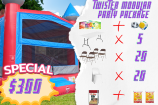 Bounce Castle W/ Twister Option +pop