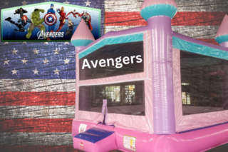Avengers Bounce House Castle- Pink