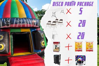 Disco Party Package with Popcorn Machine