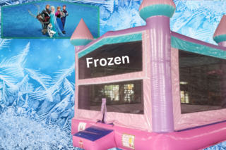 Frozen Bounce House Castle- Pink