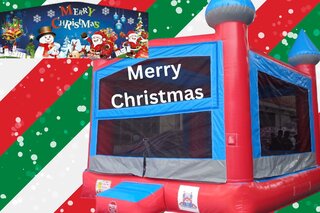 Merry Christmas Bounce House W/ Twister Option