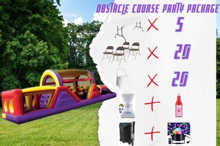 Obstacle Course Party Package with Snow Cone Machine