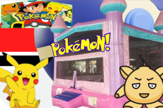 Pokemon  Bounce House Castle- Pink