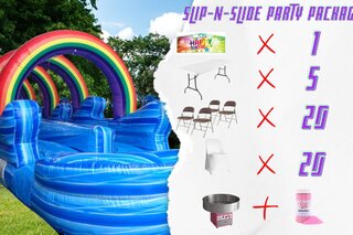 Slip -n- Slide Party Package with Cotton Candy Machine