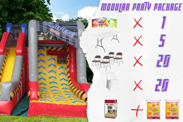 Warped Wall Package with Popcorn Machine