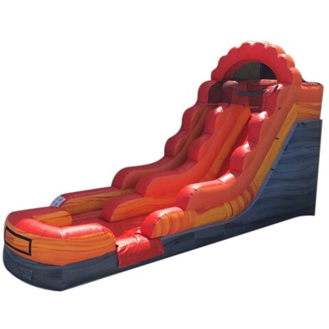 Marina Fire Red Marble Inflatable Water Slide