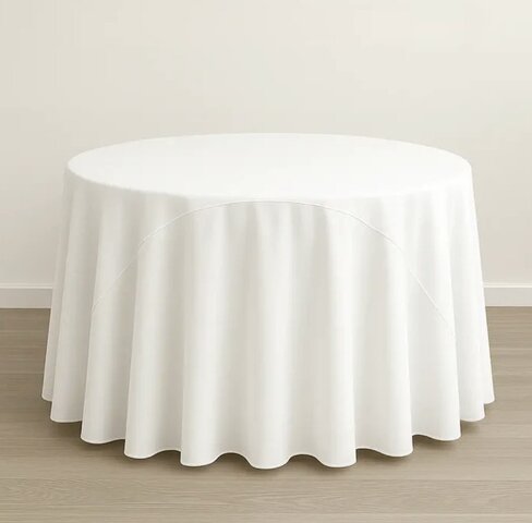 Round Polyester white 60 inches 