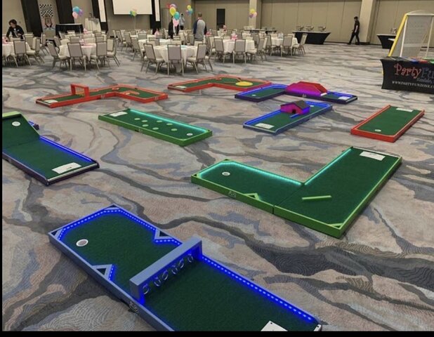 Portable LED Mini Golf set 9 hole