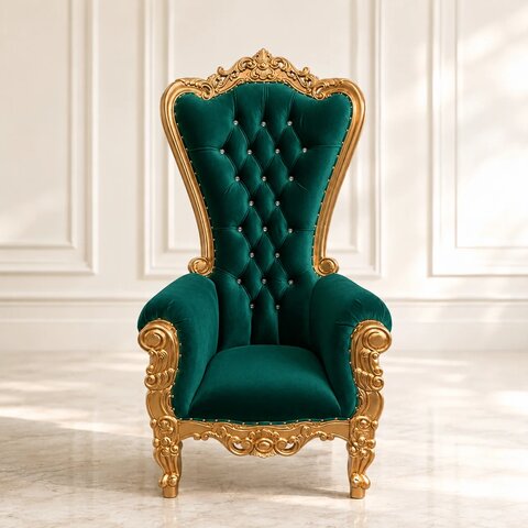 Throne Velvet Large Chair