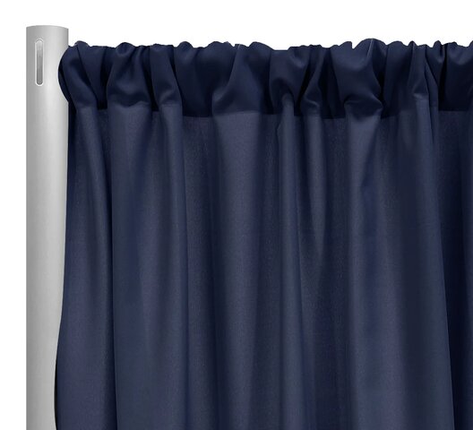 Navy Blue Poly Curtains 14ft 