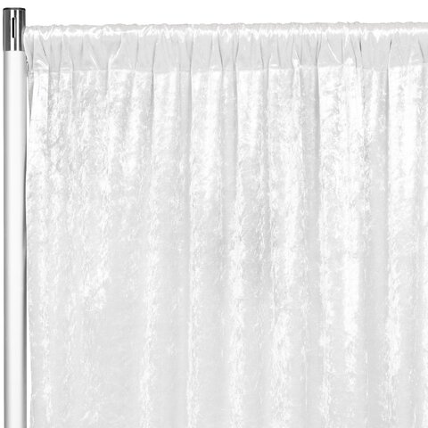 Velvet White 14ft x53 Curtains