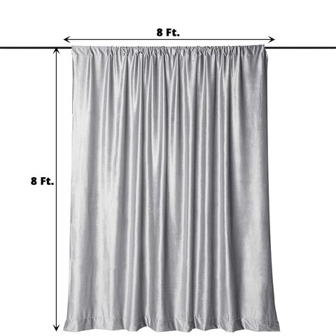 Satin Silver Curtains