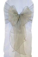 Gray organza sashes