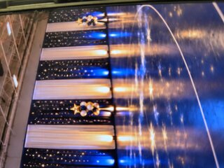 190ft Pipe and Drape white and black with lights