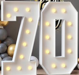 70 Light Up Numbers 4ft Tall