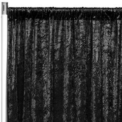 Velvet Black 16ft x118 Curtains
