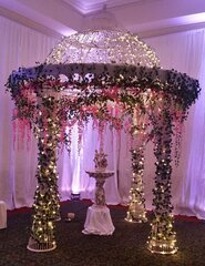 Dome Arch with Flowers and Lights
