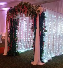 Hallway Entrance with Lights and Flowers