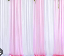 White and Pink Drape