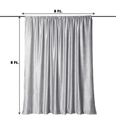 Satin Silver Curtains