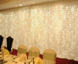 8ft Ivory pipe and drape with lights