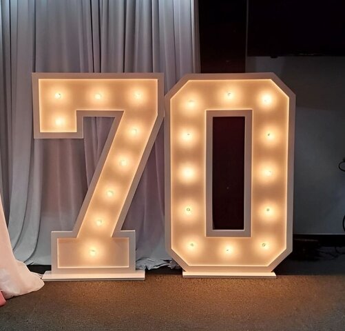 70 Light Up Numbers 4ft Tall