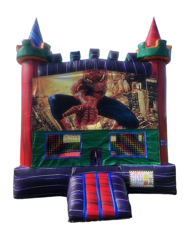 Marble Rainbow Bounce House - Spiderman