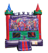 Marble Rainbow Bounce House - Superhero