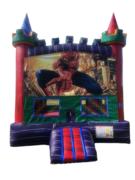 Marble Rainbow Bounce House - Spiderman