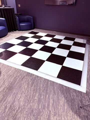 Black and White Checkered Dance Floor 12-ft x 14-ft