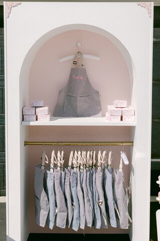 Arched Hanging Favor Wall and Vanity (back side)