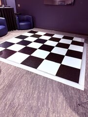 Black and White Checkered Dance Floor 12-ft x 12-ft