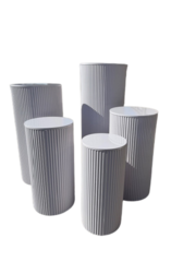 Metal Pedestal/Plinth Cylinders Set of 5