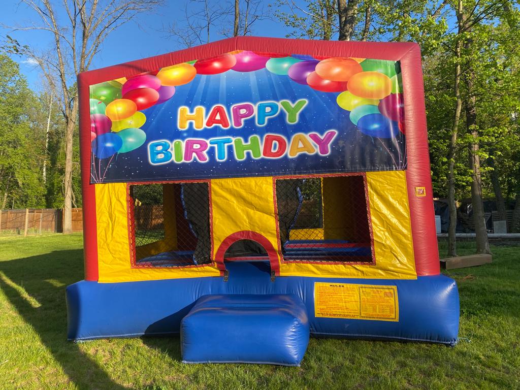 Moments Party Rentals Bounce House Rentals And Slides For Parties In   Happy Birthday Bounce  