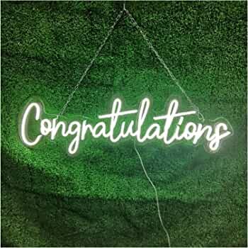 'Congratulations' - Neon Sign 