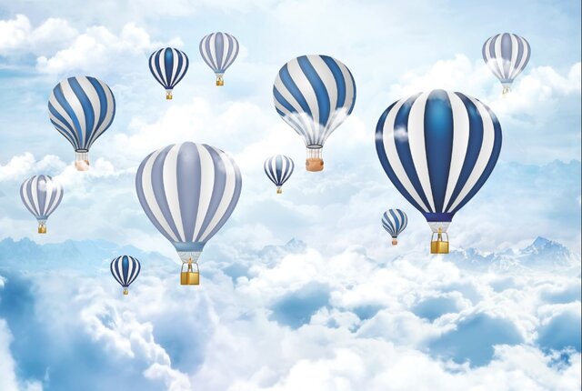 Backdrop 10'x10' Hot air balloon Theme