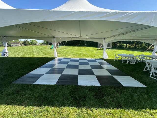 18' x 18' Dance Floor CHECKERED MATTE