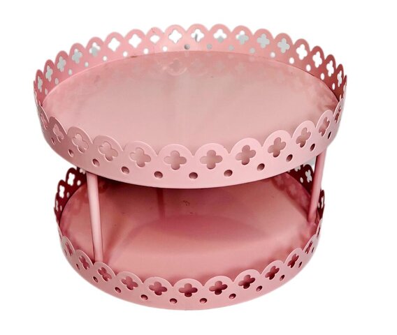 2-Tier Pink Cupcake Stand 