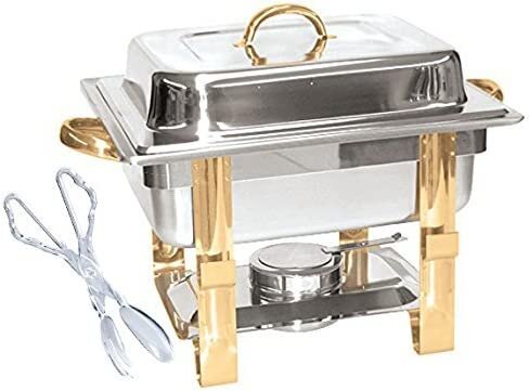 Deluxe 4 Qt Gold Accent Chafer Dish
