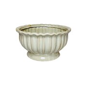 9" Antique White Vase Set - Ceramic