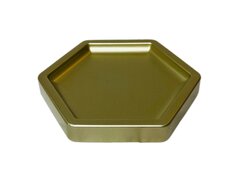 Hexagon Gold Plastic Tray - 6.5