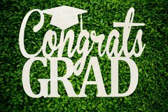 'Congrats Grad' - Wood Sign
