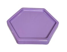 Hexagon Pastel Purple Plastic Tray - 8